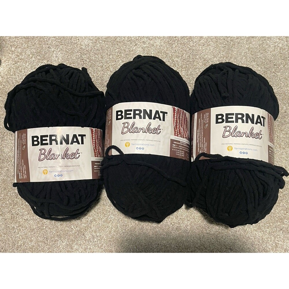 Bernat Blanket Yarn Soft Chenille Polyester Super Bulky 10.5 Ounce Big Ball